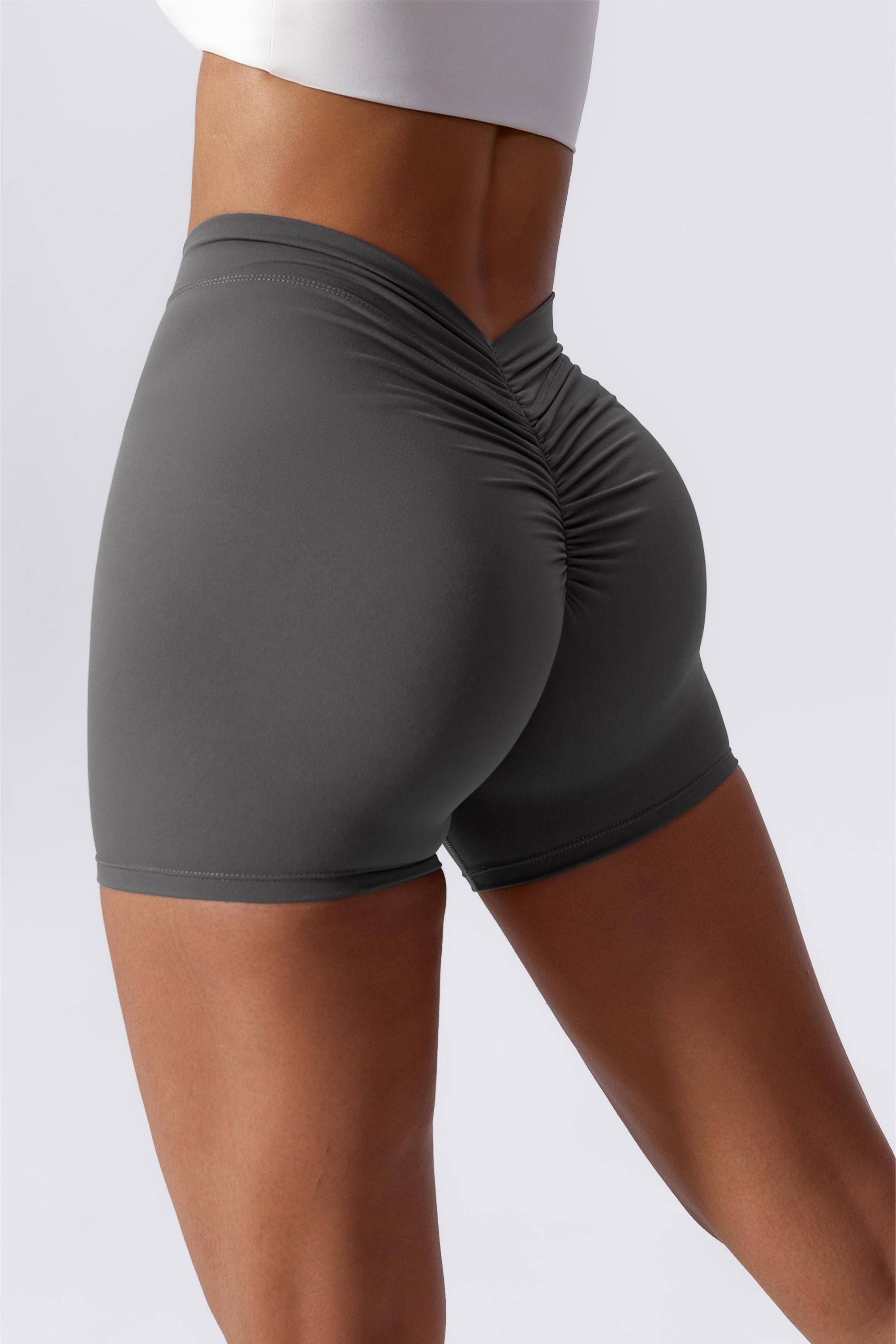 V-Back Scrunch Butt Shorts by bornfocus