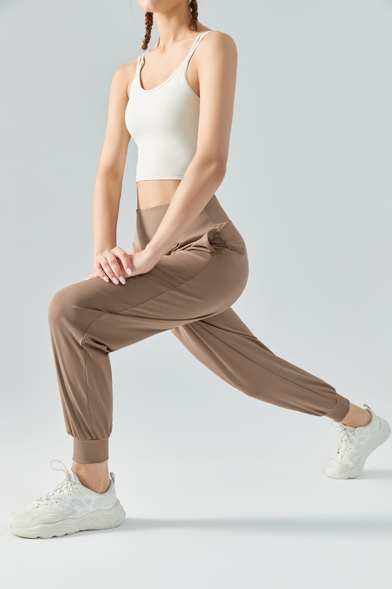 Tummy Control Tapered Pants by bornfocus