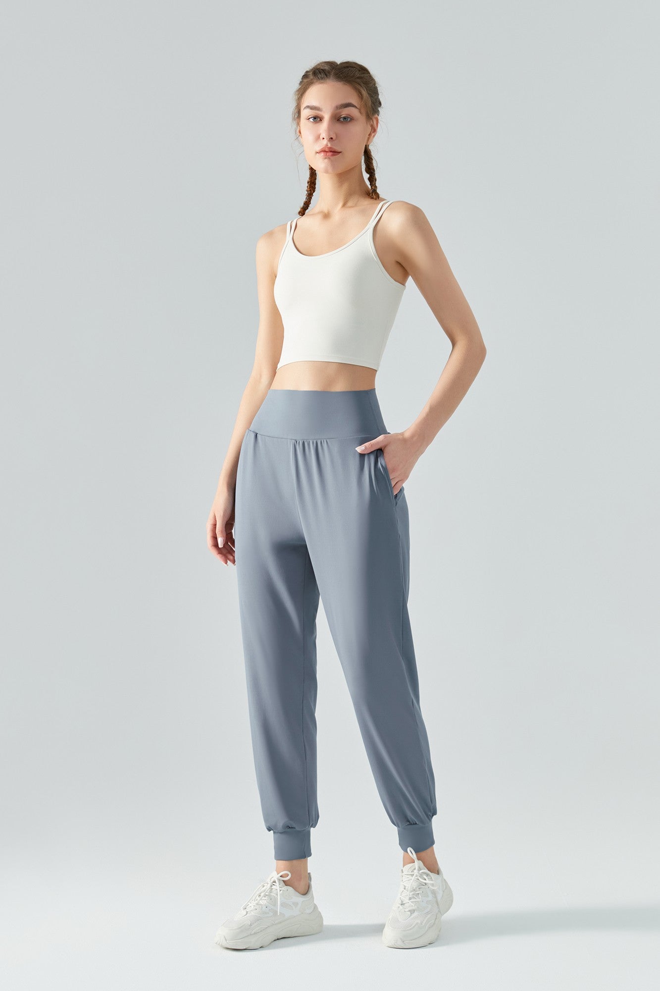 Tummy Control Tapered Pants by bornfocus