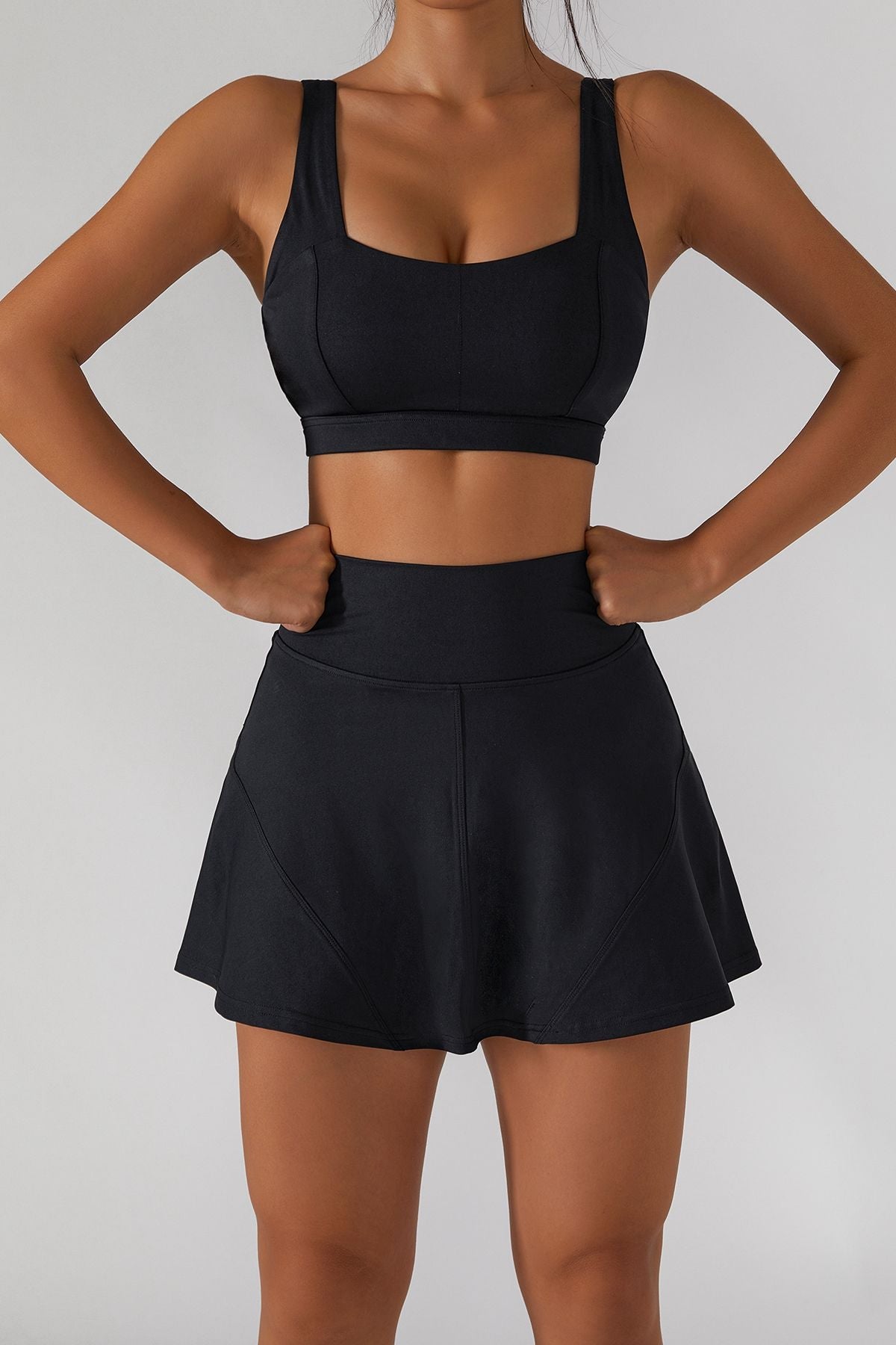 Pleated Tennis Skirt Built in Liner Shorts by bornfocus