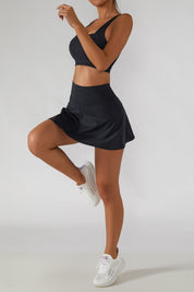 Pleated Tennis Skirt Built in Liner Shorts by bornfocus