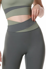 High-Rise Colorblock Multi Sport Leggings by bornfocus