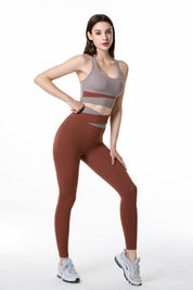 High-Rise Colorblock Multi Sport Leggings by bornfocus