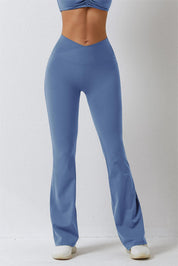 High Waisted Crossover Flare Legging by bornfocus