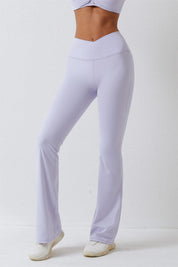 High Waisted Crossover Flare Legging by bornfocus