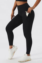 Fleece Lined Leggings With Pockets by bornfocus