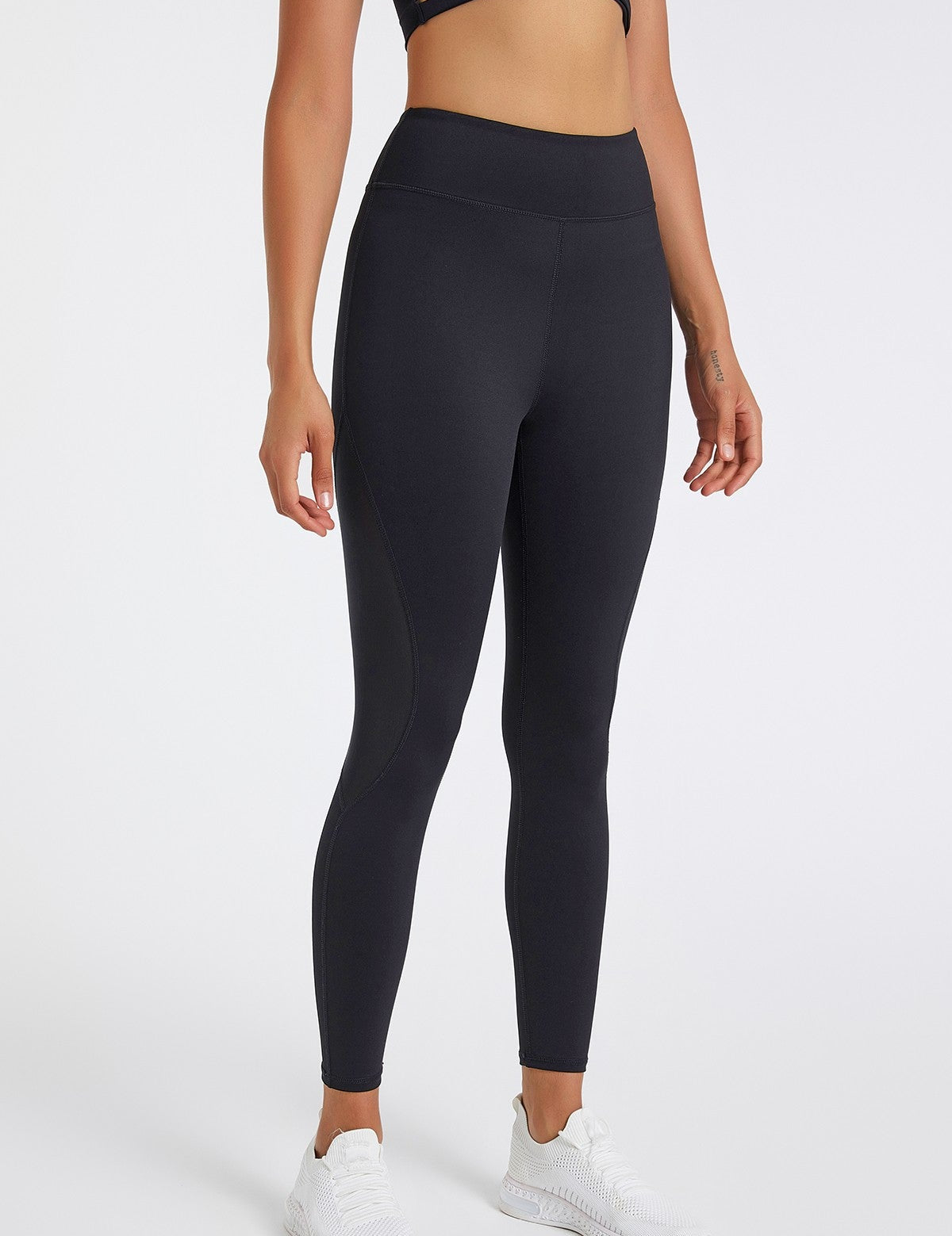 High Rise Gym Legging with Mesh Inserts by bornfocus