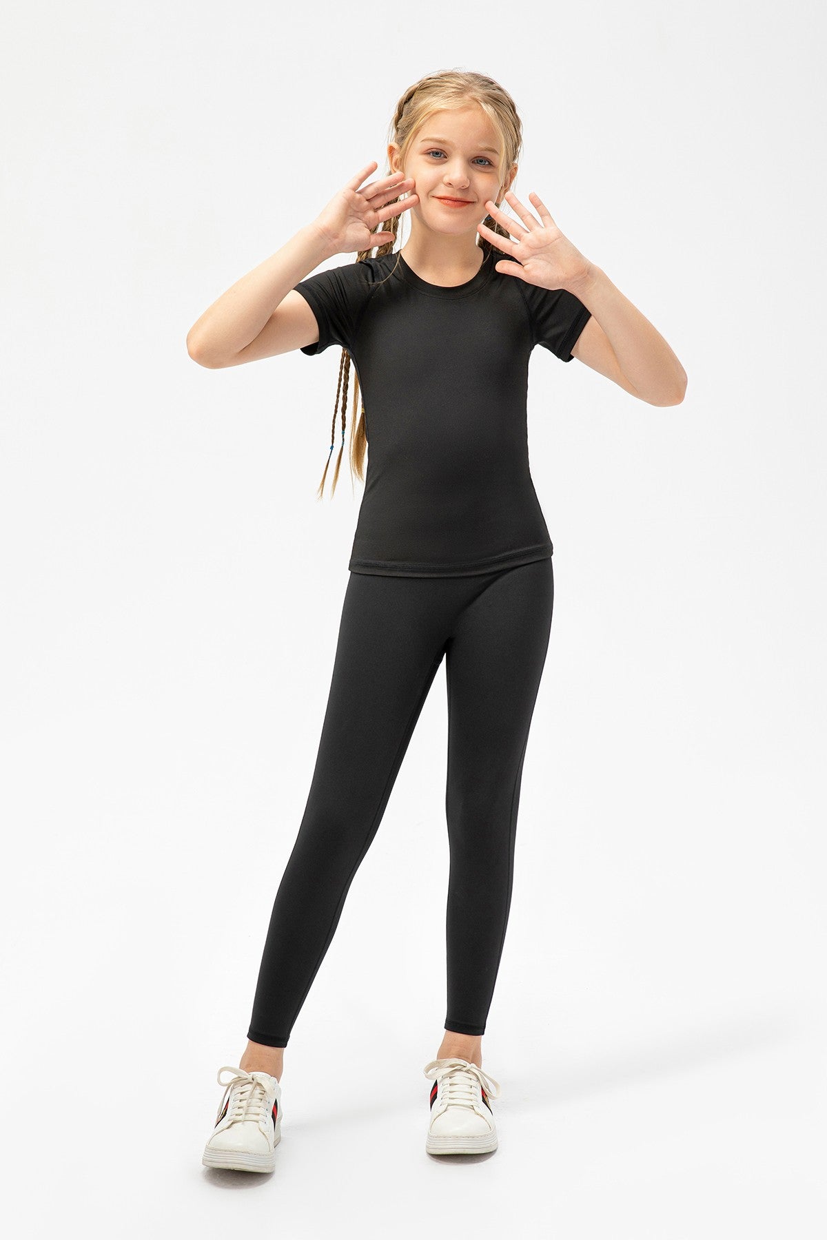 High-Rise Yoga Leggings for Girls by bornfocus