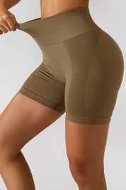 High-Rise Scrunch Butt Biker Shorts by bornfocus