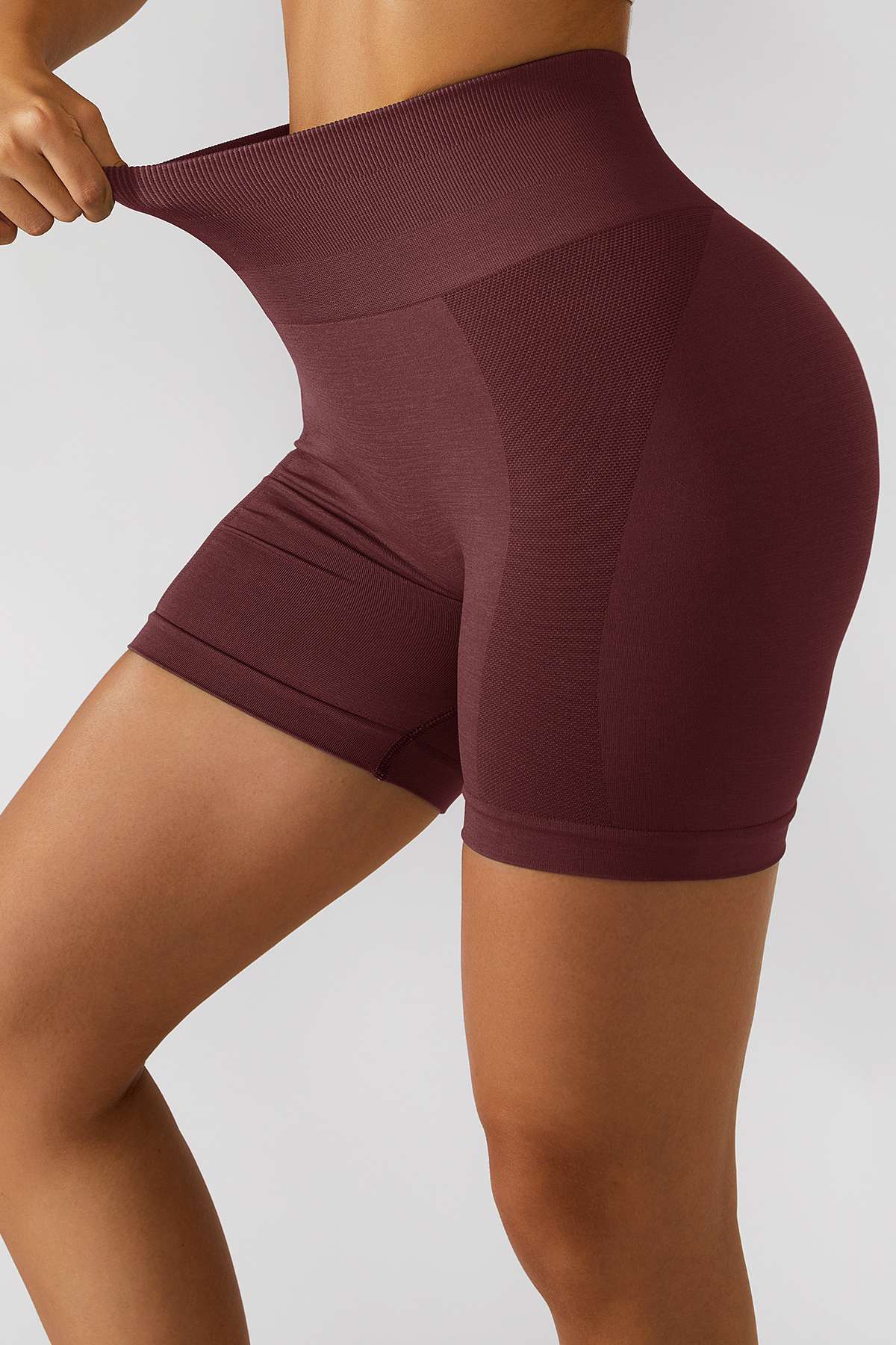 High-Rise Scrunch Butt Biker Shorts by bornfocus