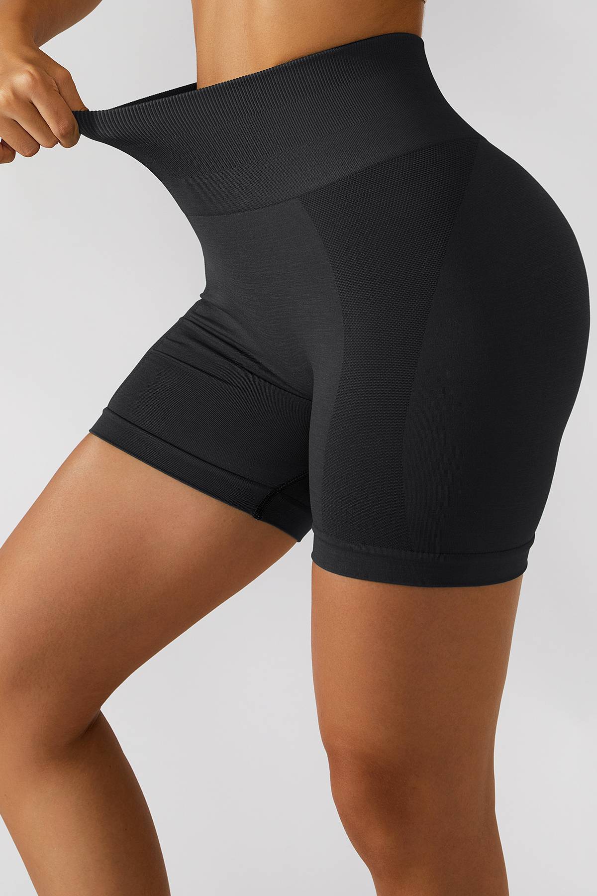 High-Rise Scrunch Butt Biker Shorts by bornfocus