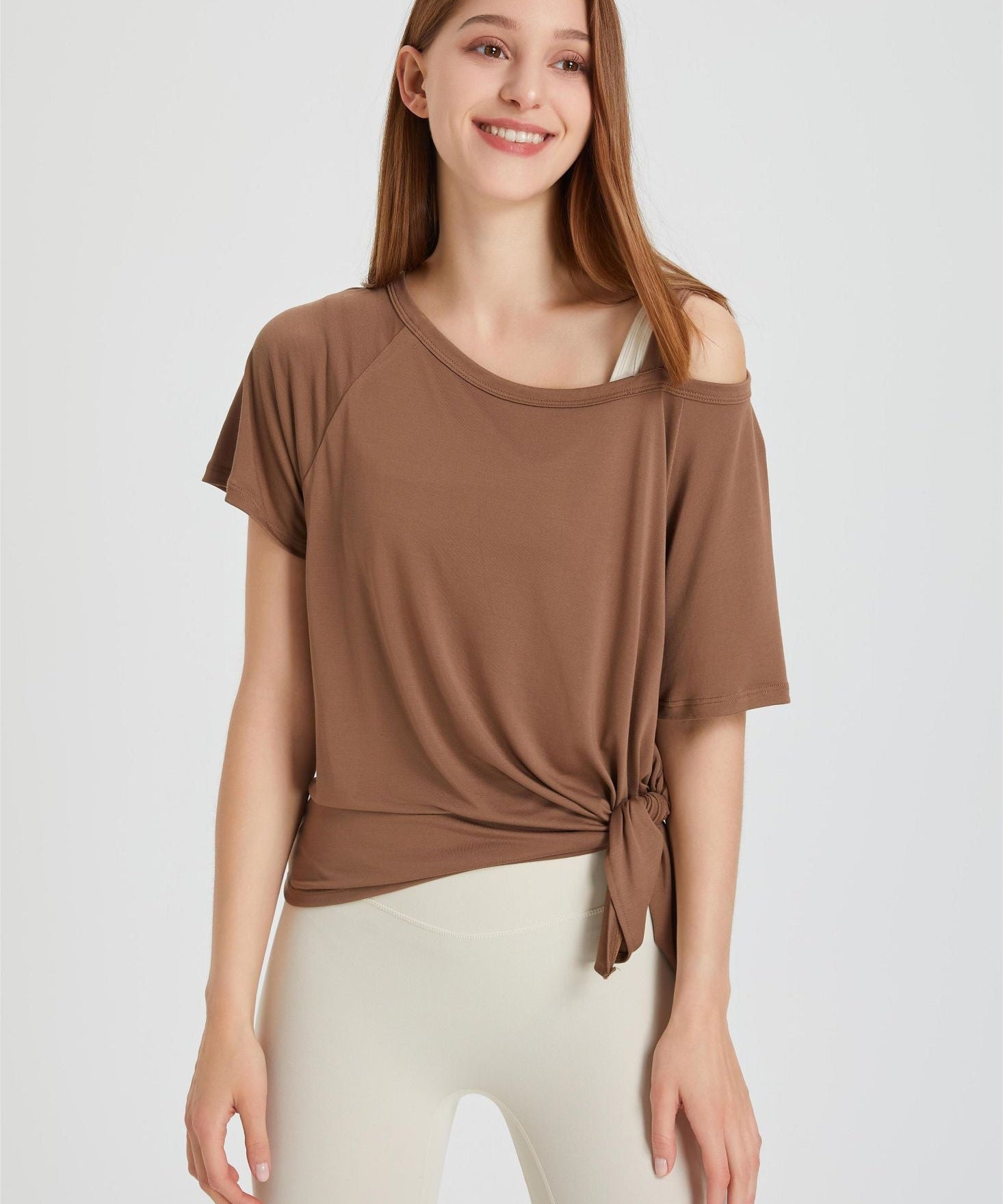 Boat Neck Short Sleeve T-Shirt by bornfocus