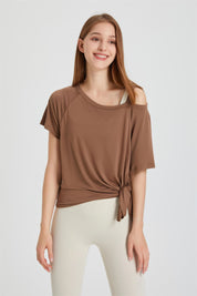Boat Neck Short Sleeve T-Shirt by bornfocus