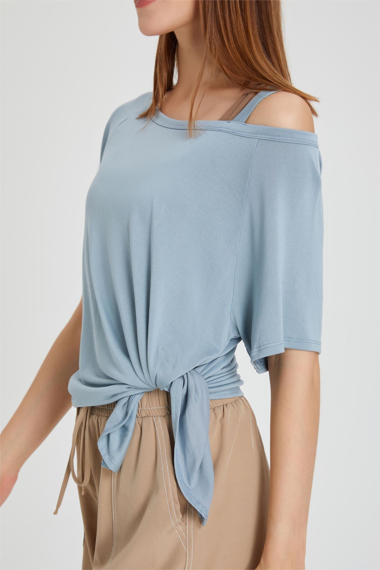 Boat Neck Short Sleeve T-Shirt by bornfocus
