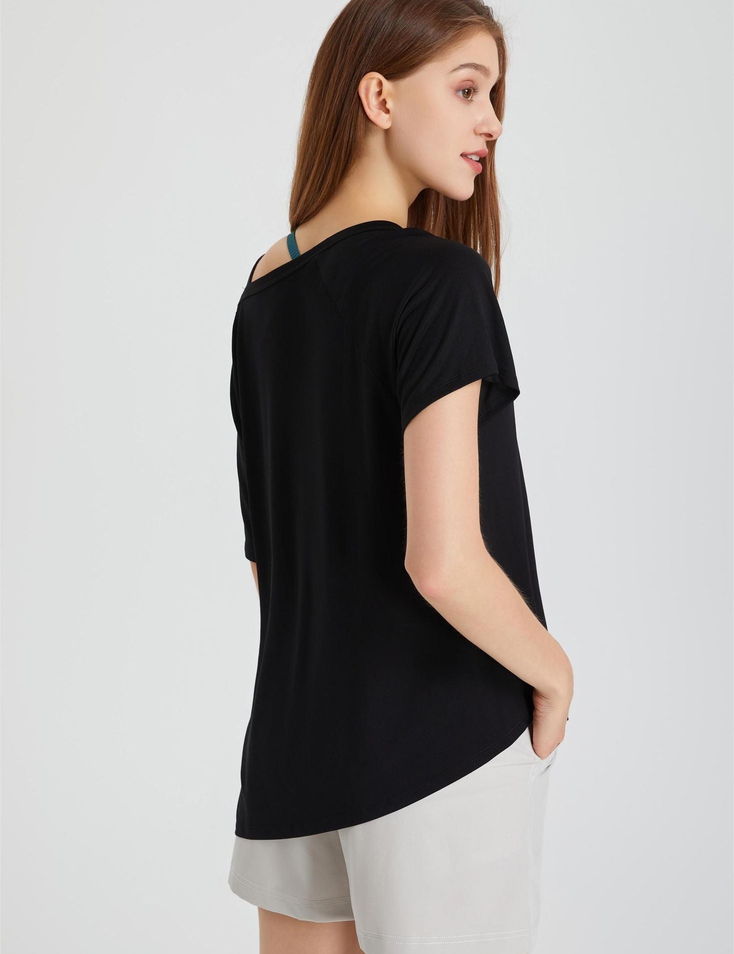 Boat Neck Short Sleeve T-Shirt by bornfocus