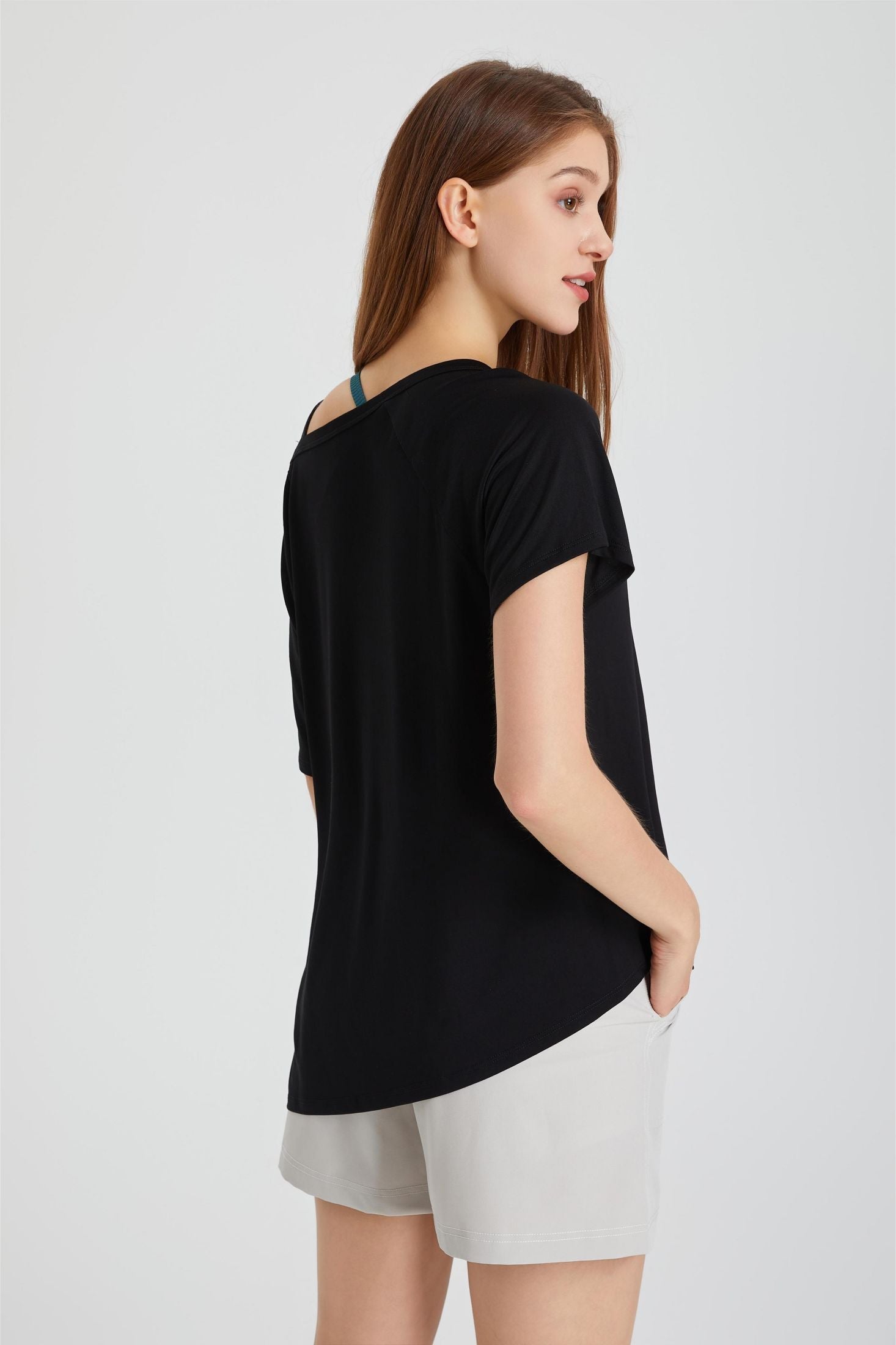 Boat Neck Short Sleeve T-Shirt by bornfocus