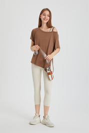Boat Neck Short Sleeve T-Shirt by bornfocus
