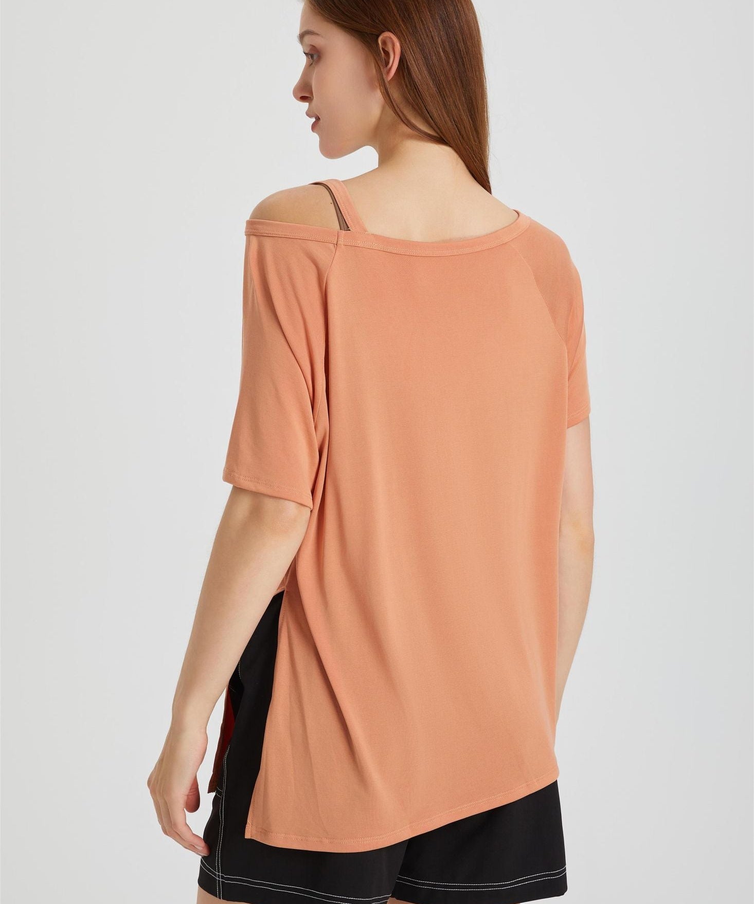 Boat Neck Short Sleeve T-Shirt by bornfocus
