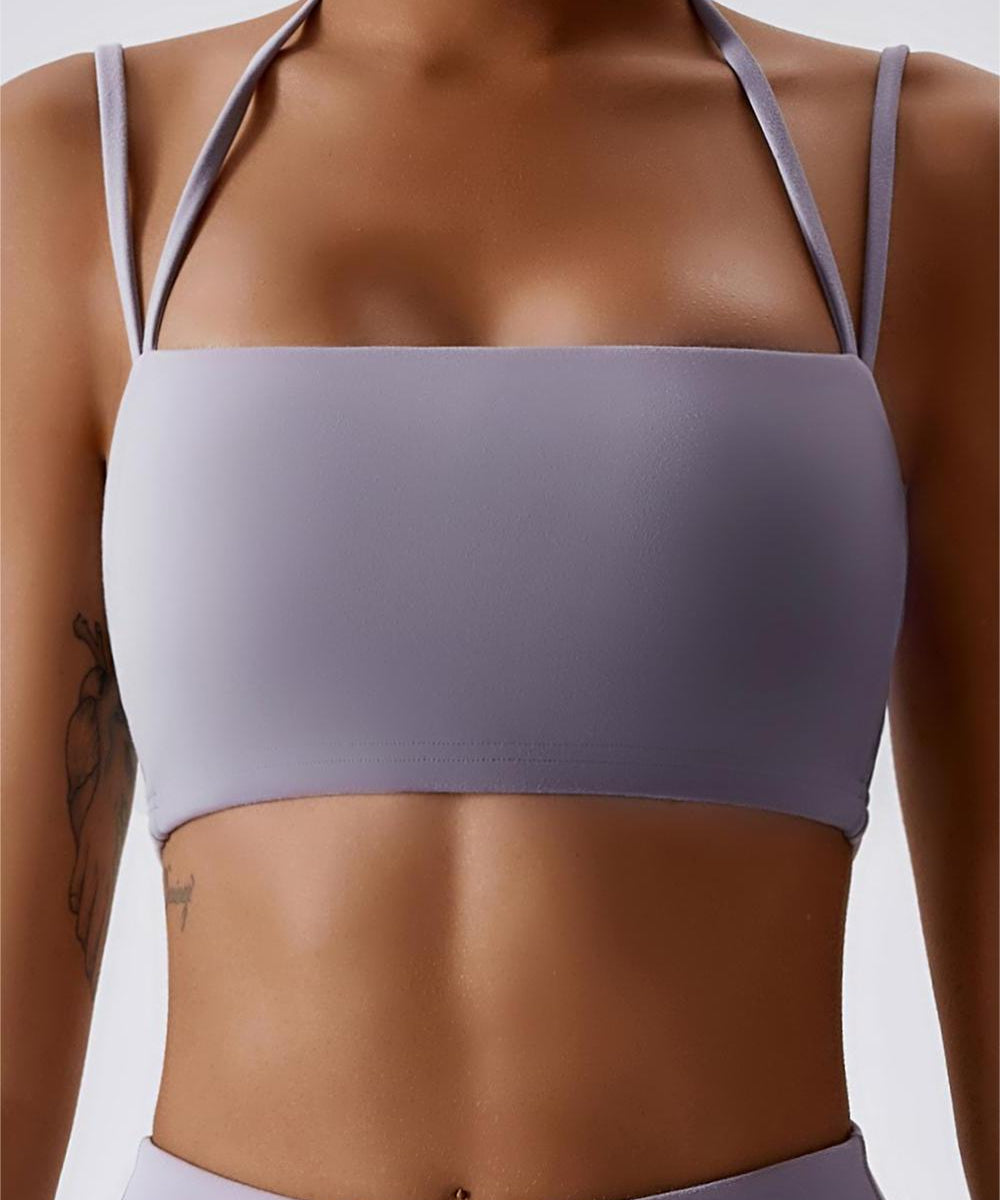 Multi-Straps Halter Sports Bra by bornfocus