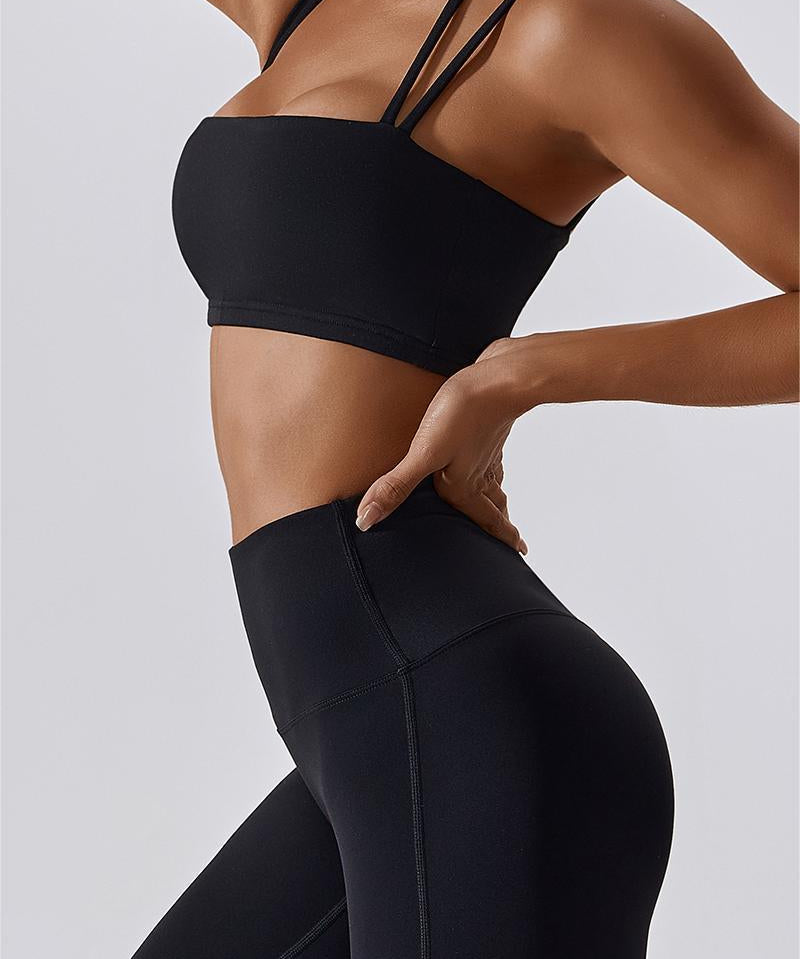 Multi-Straps Halter Sports Bra by bornfocus