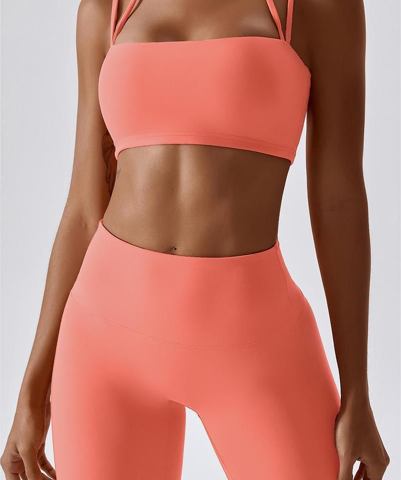 Multi-Straps Halter Sports Bra by bornfocus