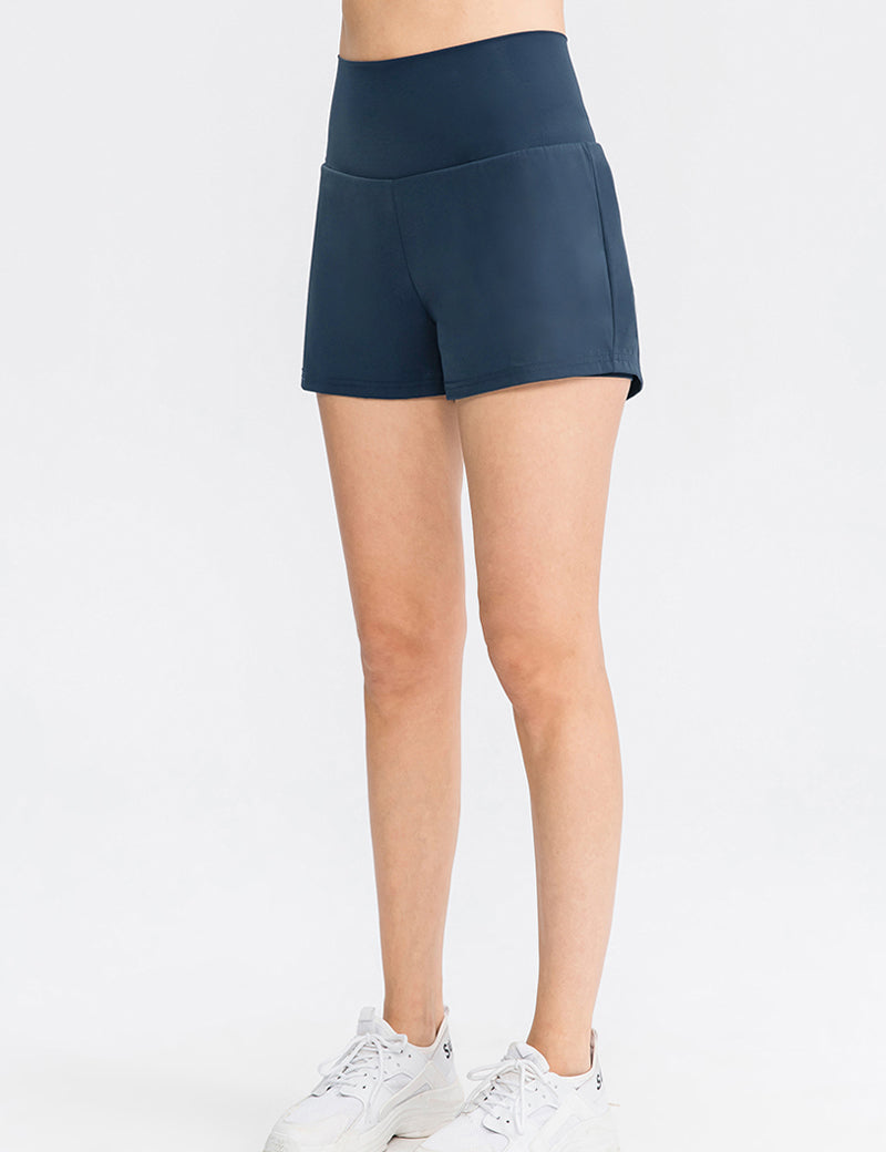 High-Rise Track Running Shorts by bornfocus