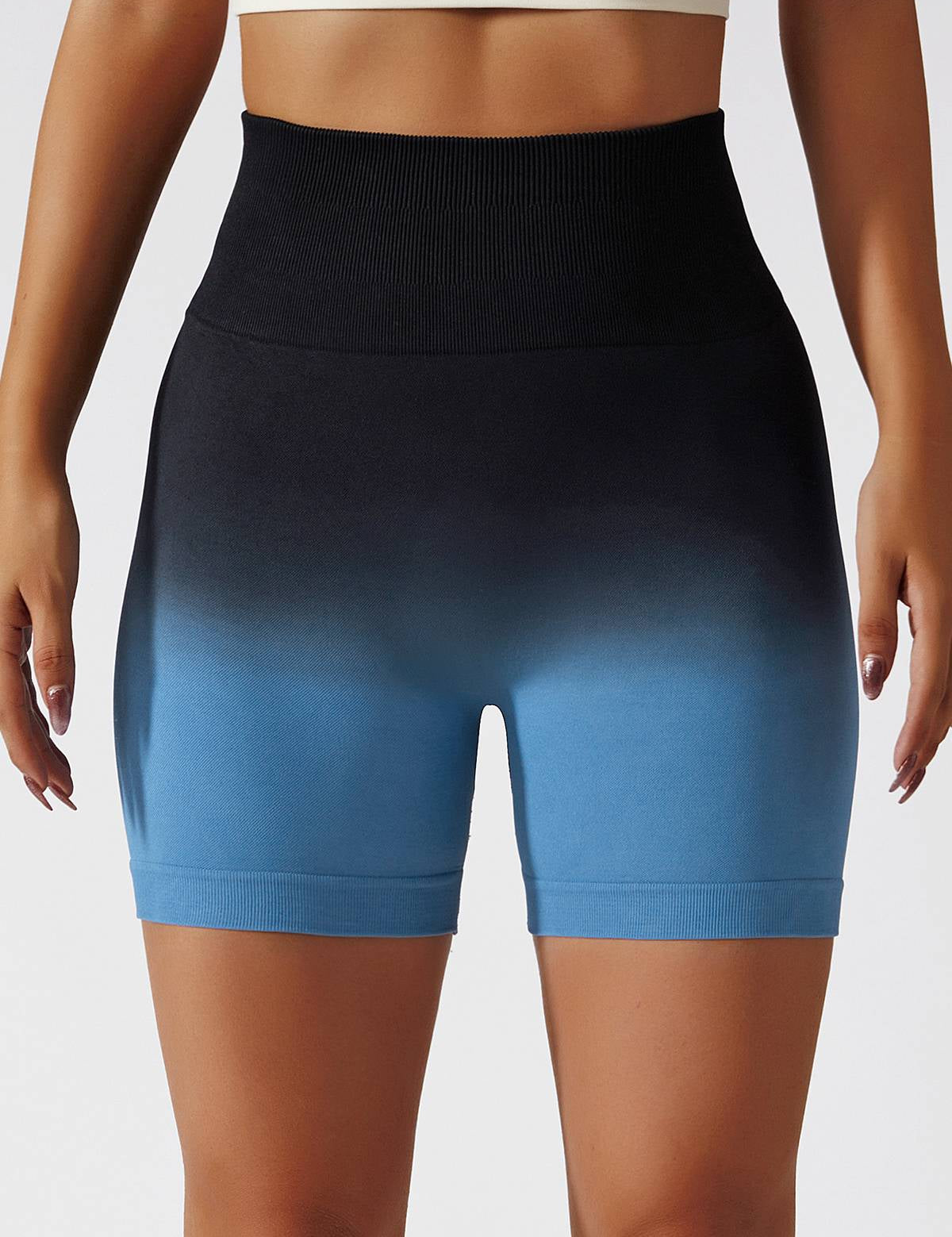 Ombre Seamless Scrunch Butt Shorts by bornfocus