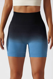 Ombre Seamless Scrunch Butt Shorts by bornfocus