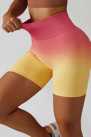 Ombre Seamless Scrunch Butt Shorts by bornfocus