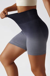 Ombre Seamless Scrunch Butt Shorts by bornfocus