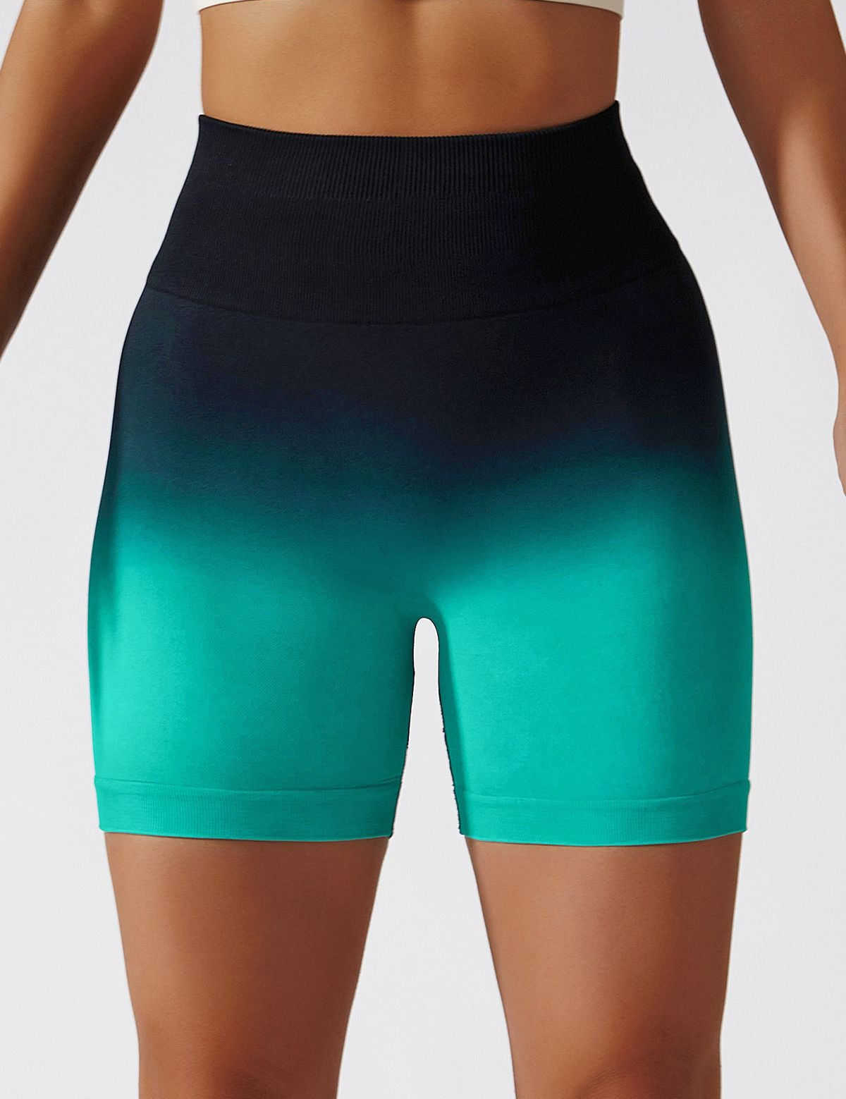 Ombre Seamless Scrunch Butt Shorts by bornfocus