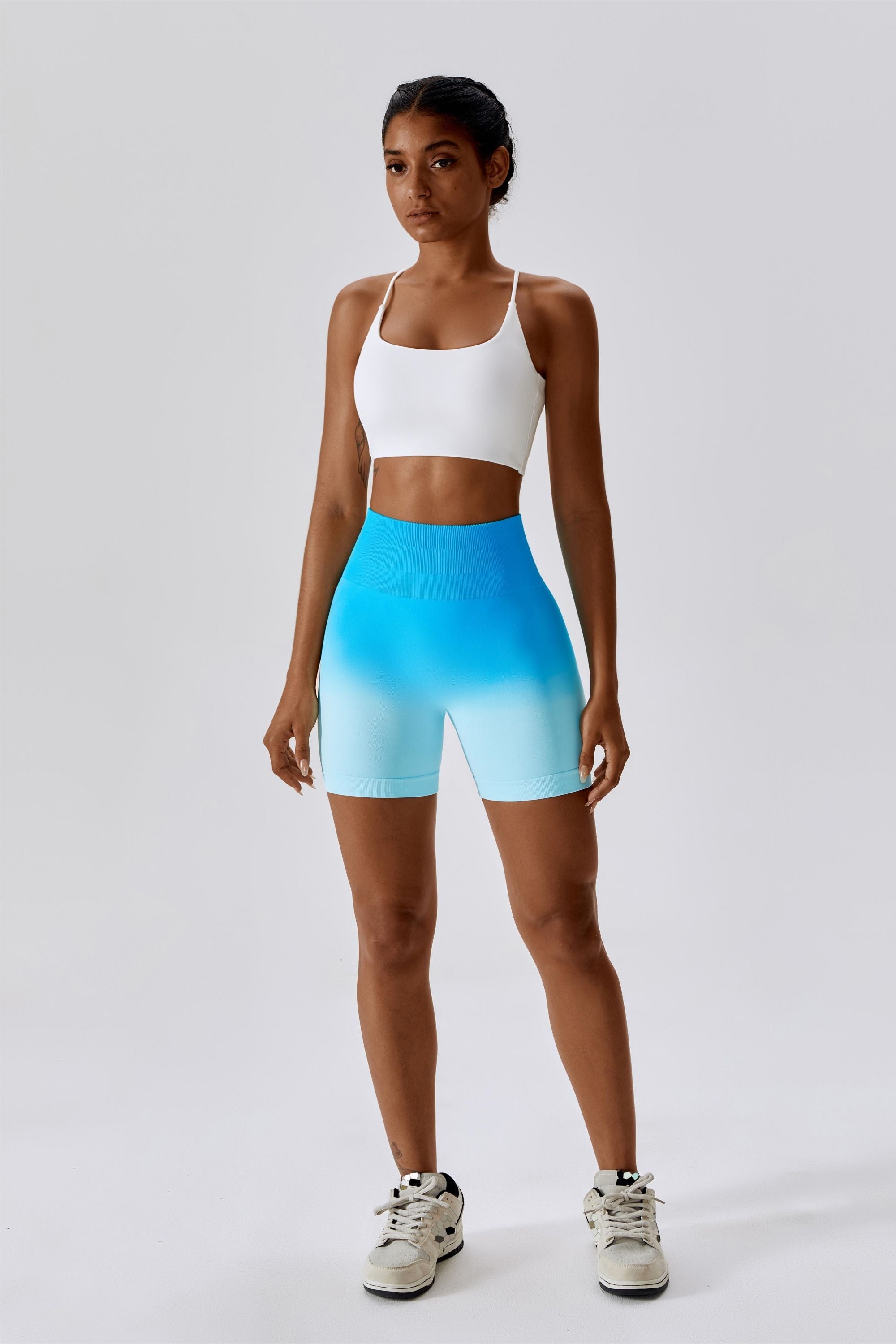 Ombre Seamless Scrunch Butt Shorts by bornfocus