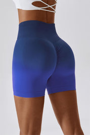 Ombre Seamless Scrunch Butt Shorts by bornfocus