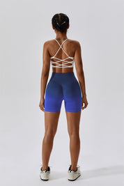 Ombre Seamless Scrunch Butt Shorts by bornfocus