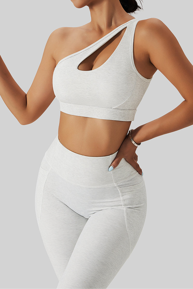 One Shoulder Sports Bra by bornfocus