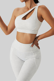 One Shoulder Sports Bra by bornfocus