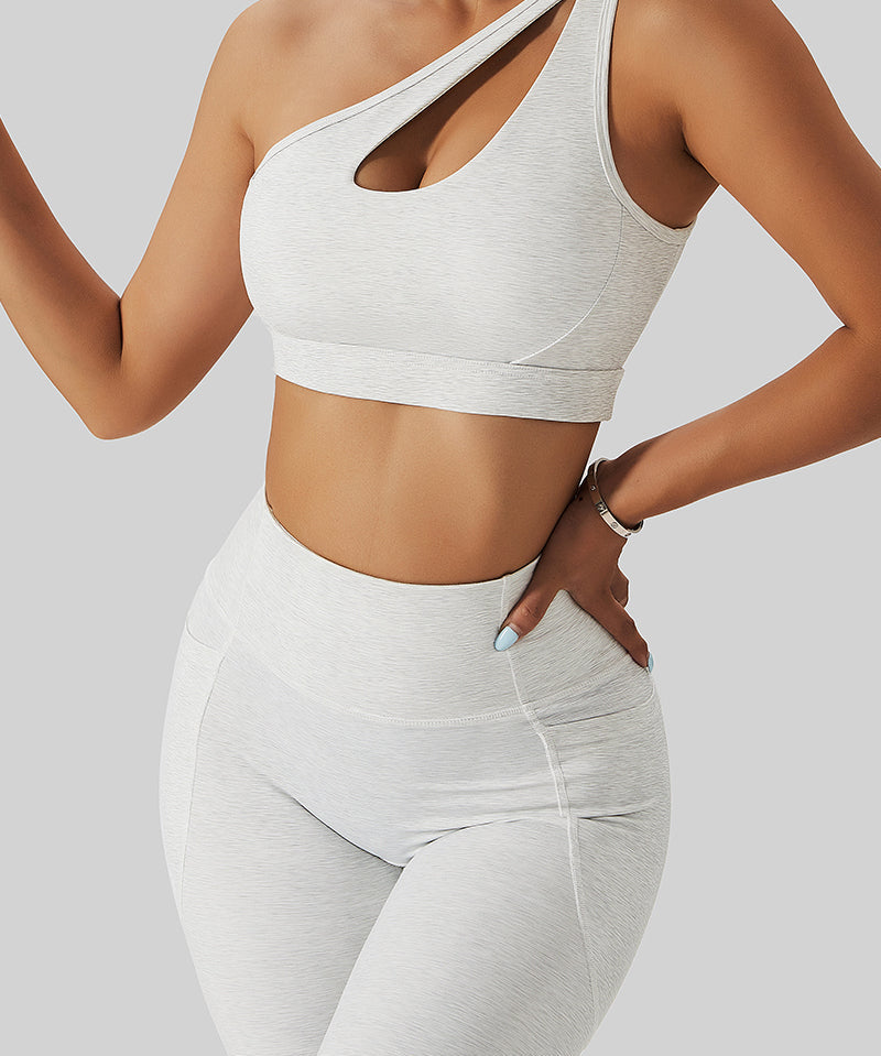 One Shoulder Sports Bra by bornfocus