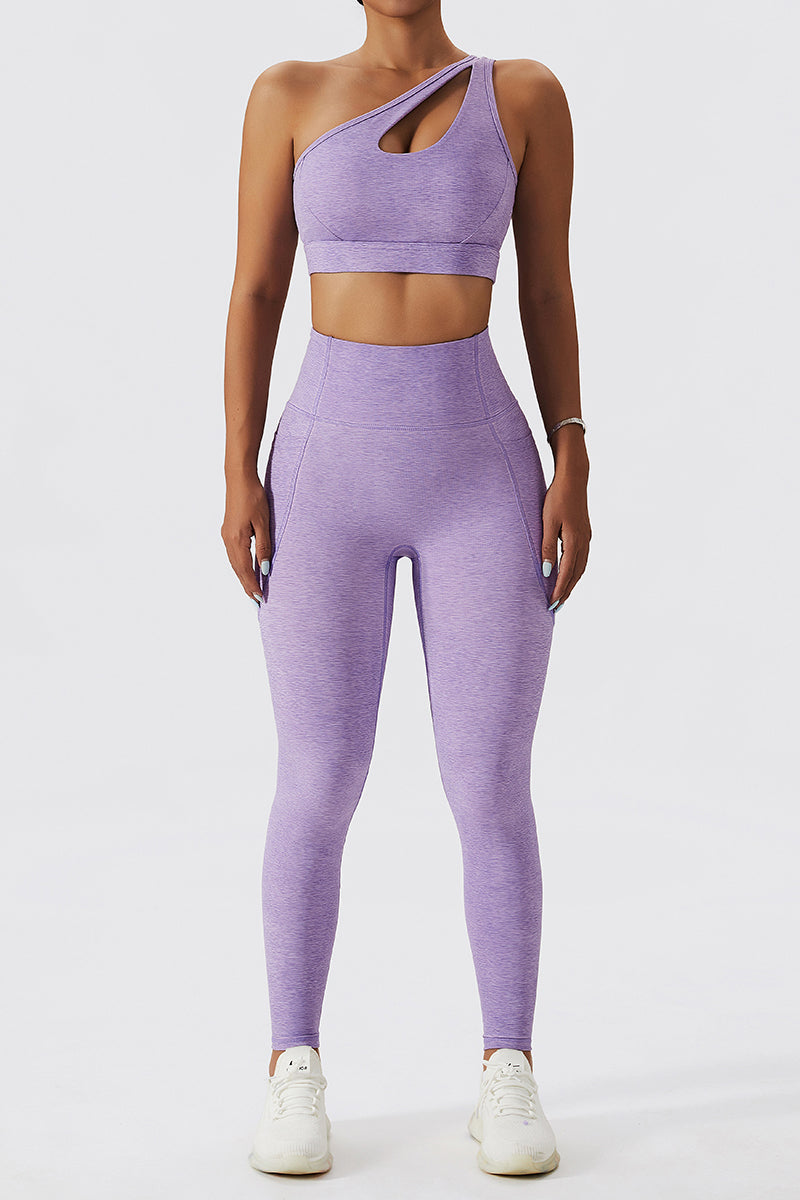 One Shoulder Sports Bra by bornfocus