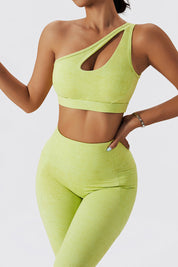 One Shoulder Sports Bra by bornfocus