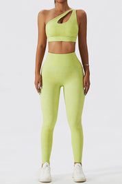 One Shoulder Sports Bra by bornfocus