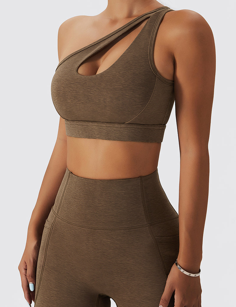 One Shoulder Sports Bra by bornfocus