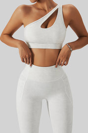 One Shoulder Sports Bra by bornfocus