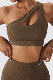 One Shoulder Sports Bra by bornfocus