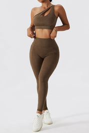 One Shoulder Sports Bra by bornfocus