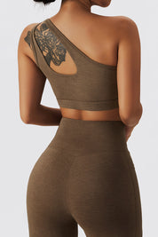 One Shoulder Sports Bra by bornfocus