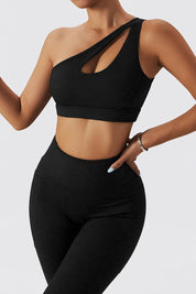One Shoulder Sports Bra by bornfocus