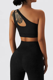 One Shoulder Sports Bra by bornfocus
