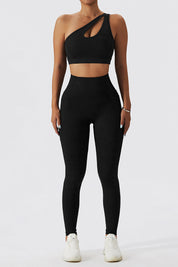 One Shoulder Sports Bra by bornfocus