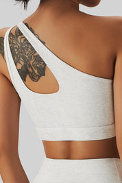 One Shoulder Sports Bra by bornfocus