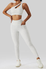 One Shoulder Sports Bra by bornfocus